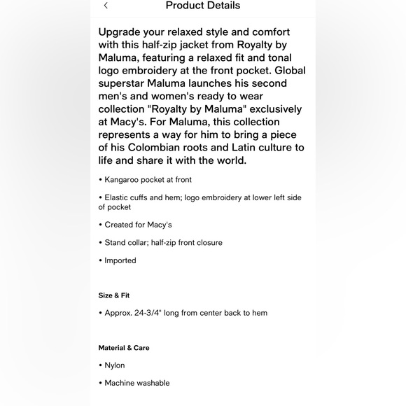 Relaxed style and comfort
mens half-zip jacket & jogger from Royalty by Maluma - Picture 7 of 7